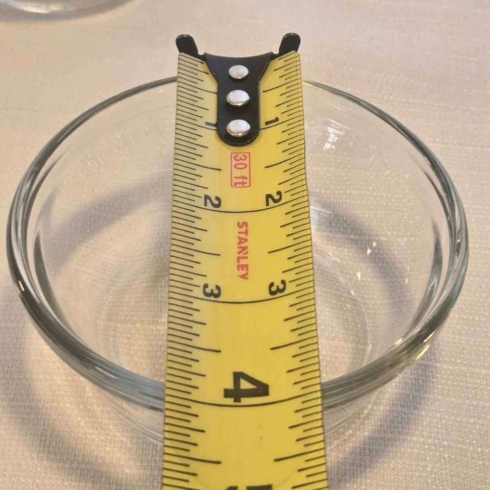 Anchor Hocking 6oz Clear Glass Custard Cups Ramekins Set of 4‎ USA Made 177ml